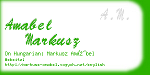 amabel markusz business card
